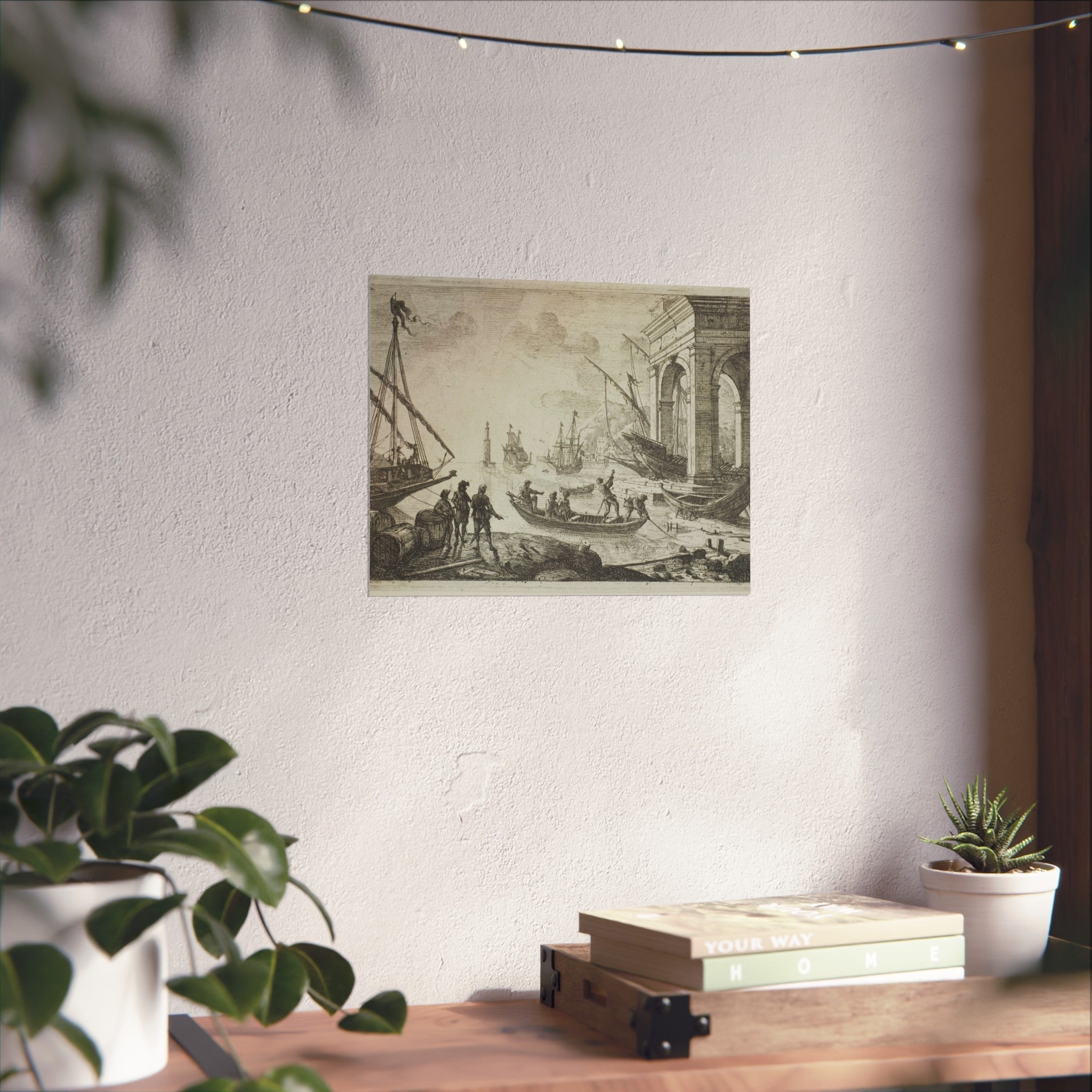 Claude Lorrain - Harbor Scene with a Lighthouse | Fine Art Poster