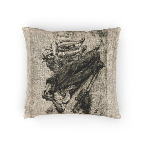 Arabs of Oran Eugène Delacroix Woven Pillow