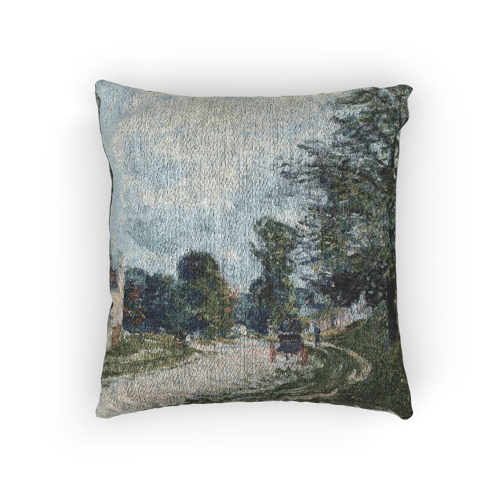 Alfred Sisley - A Turn in the Road | Woven Pillow