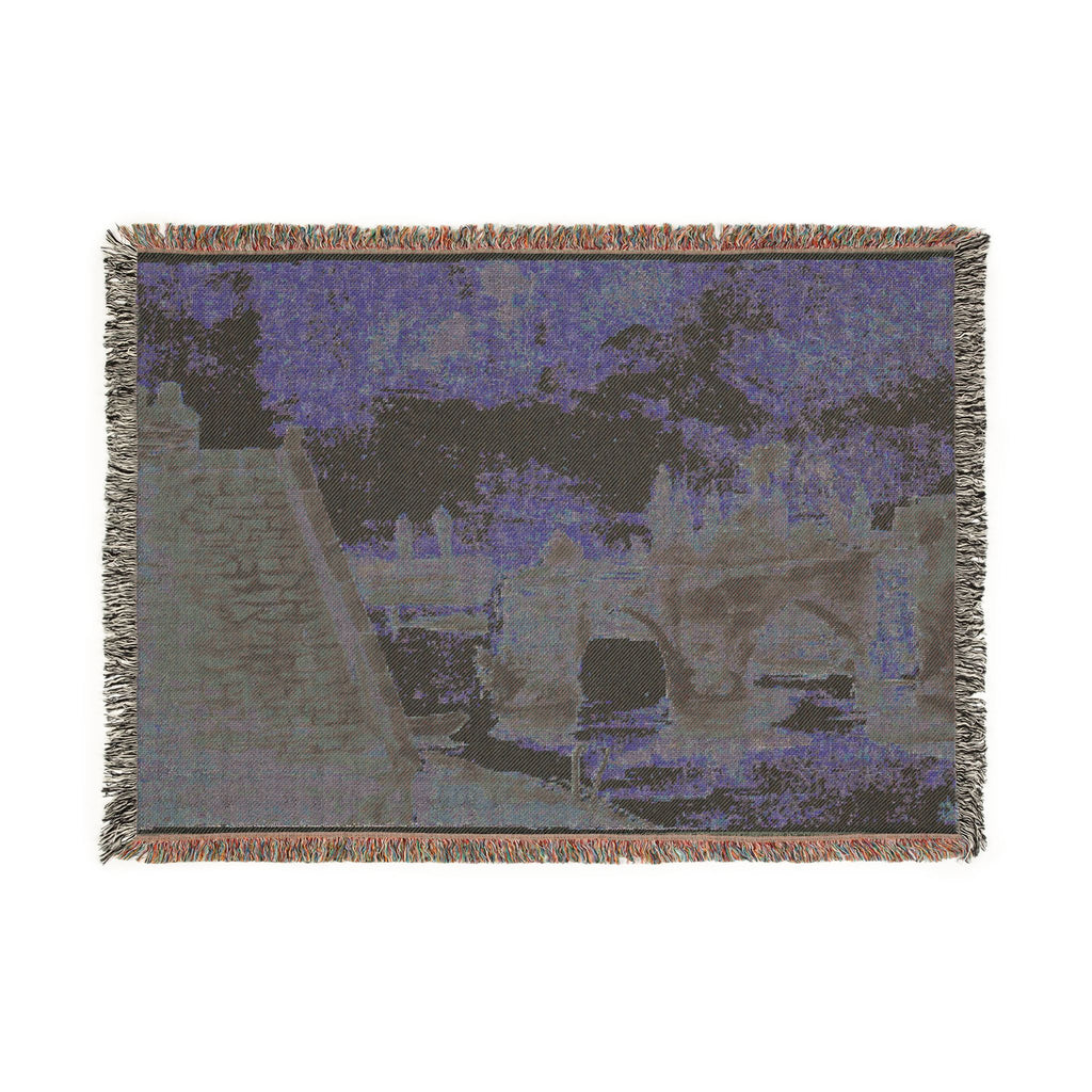 Eugène Delacroix - The Old Bridge at Mantes | Woven Tapestry Blanket