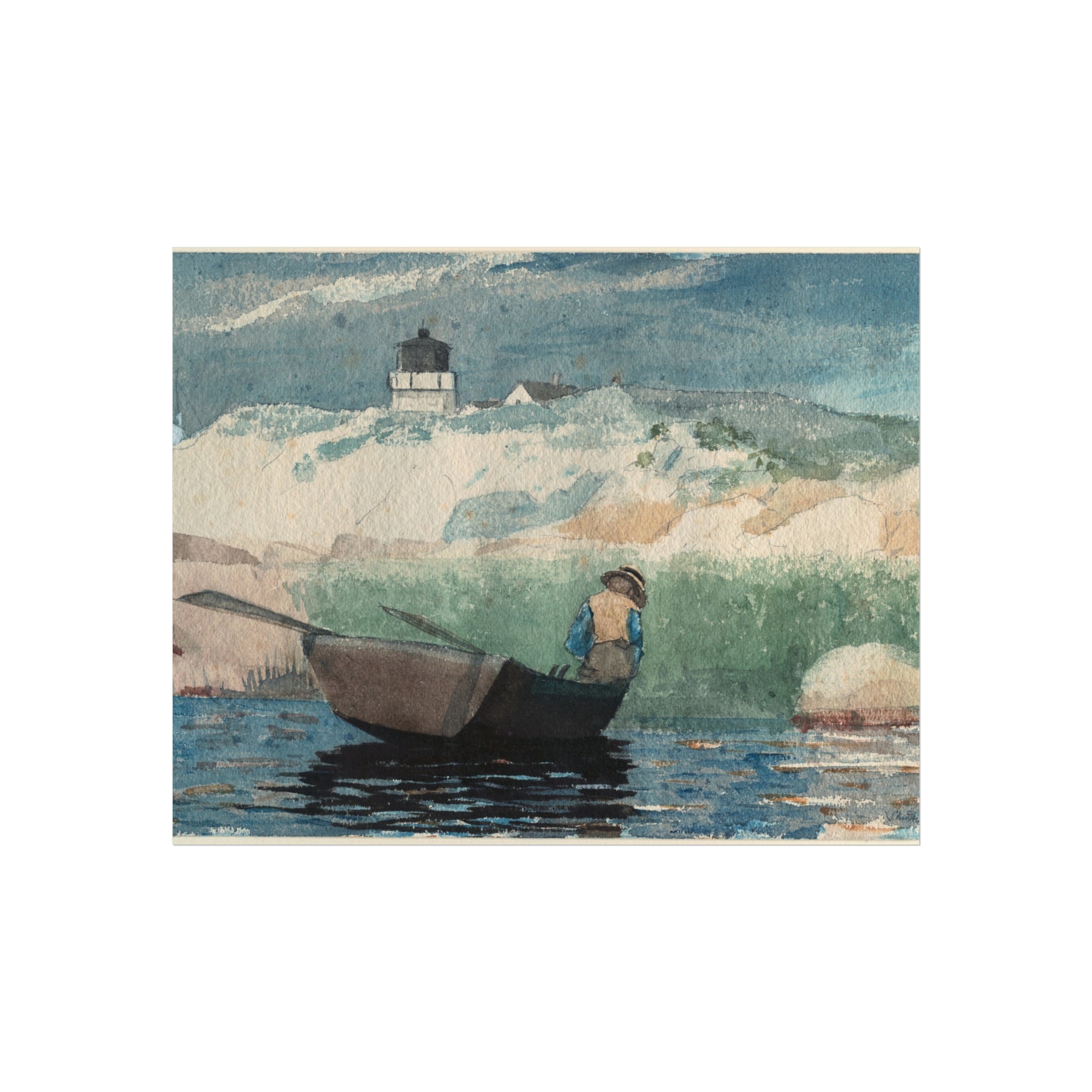 Boy in Boat, Gloucester Winslow Homer Fine Art Poster