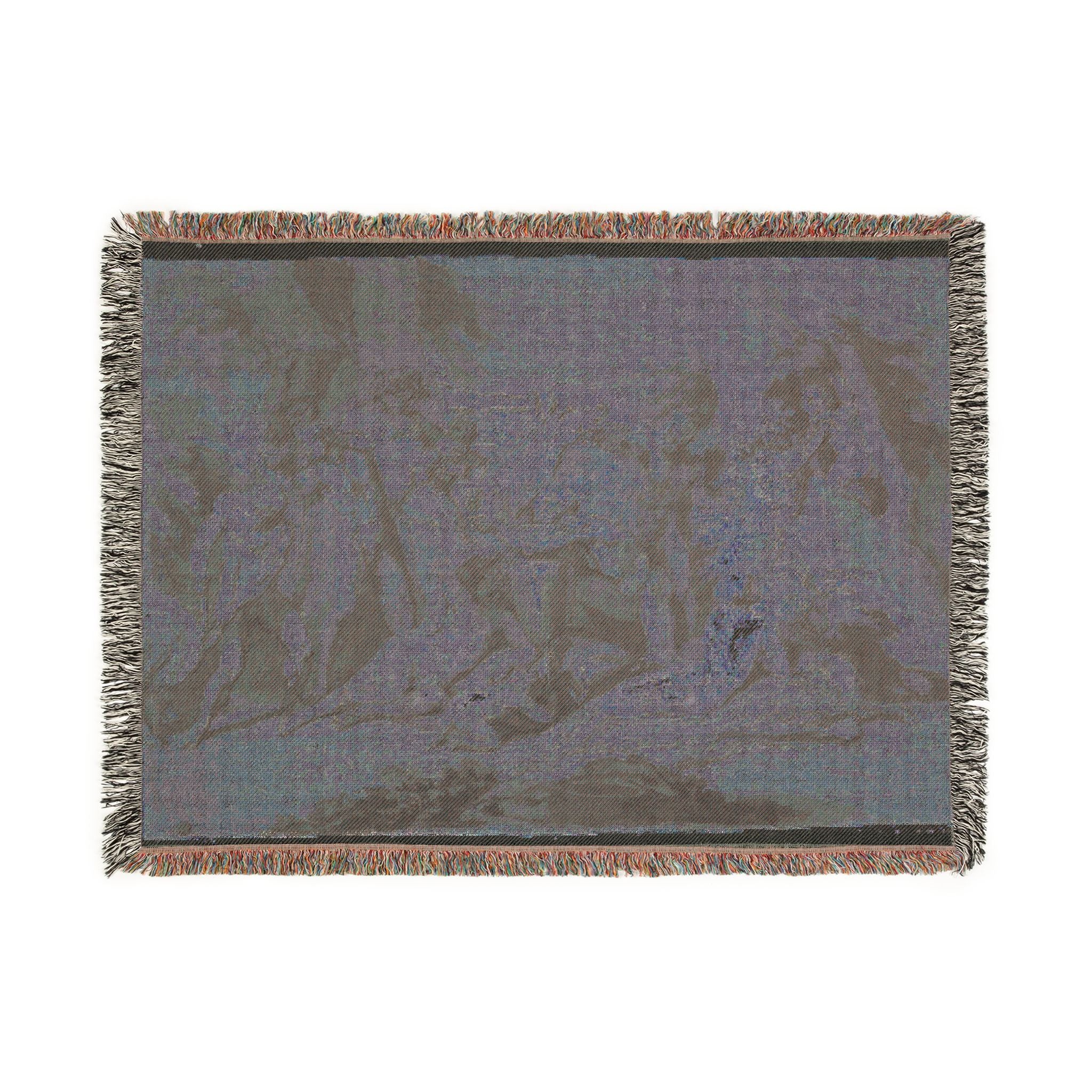 Nicolas Poussin - Drunken Silenus Satyr and Nymphs | Woven Tapestry Blanket