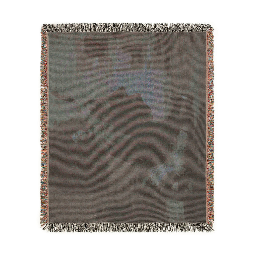 Francisco José de Goya y Lucientes - Friar Pedro Clubs El Maragato with the Butt of the Gun | Woven Tapestry Blanket