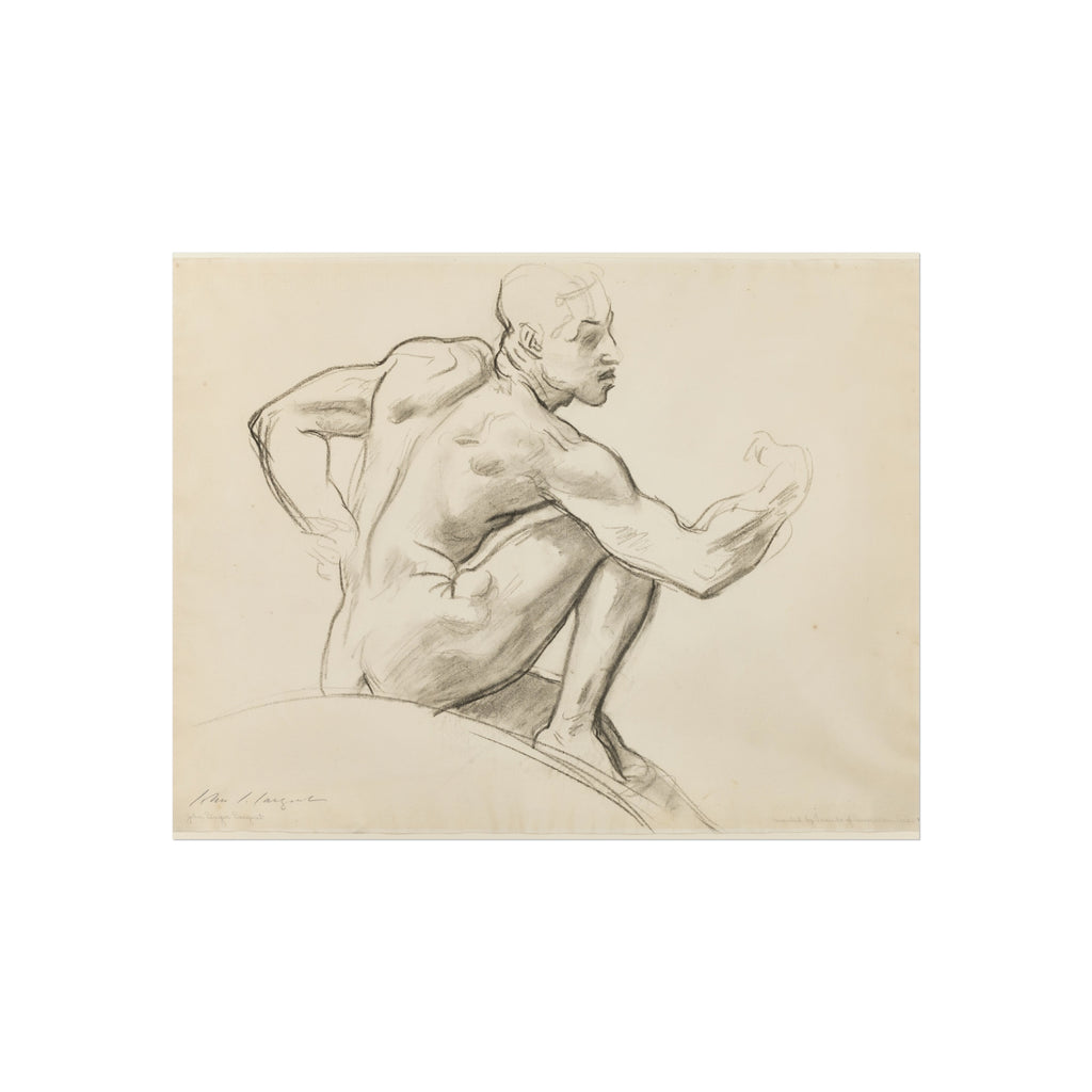 John Singer Sargent - Seated Male Nude | Fine Art Poster
