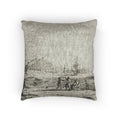 Claude Lorrain - Harbor with a Large Tower | Woven Pillow