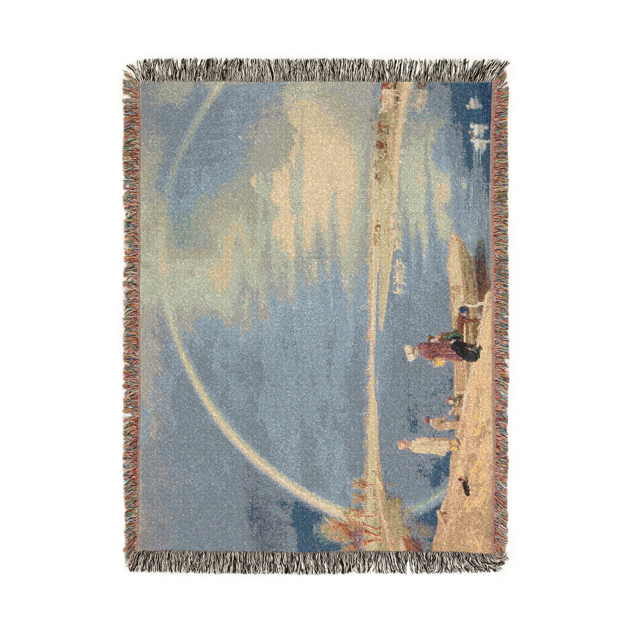 William Turner - An April Shower A View from Binsey Ferry Near Oxford, Looking Towards Port Meadow and Godstow | Woven Tapestry Blanket