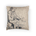 Paul Cezanne - A Study for the Card Players | Woven Pillow
