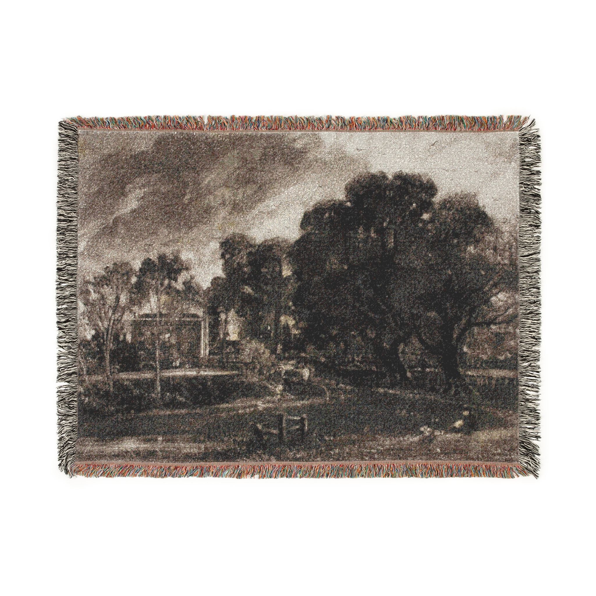 David Lucas - Frontispiece, to Mr. Constable's English Landscape, East Bergholt, Suffolk | Woven Tapestry Blanket