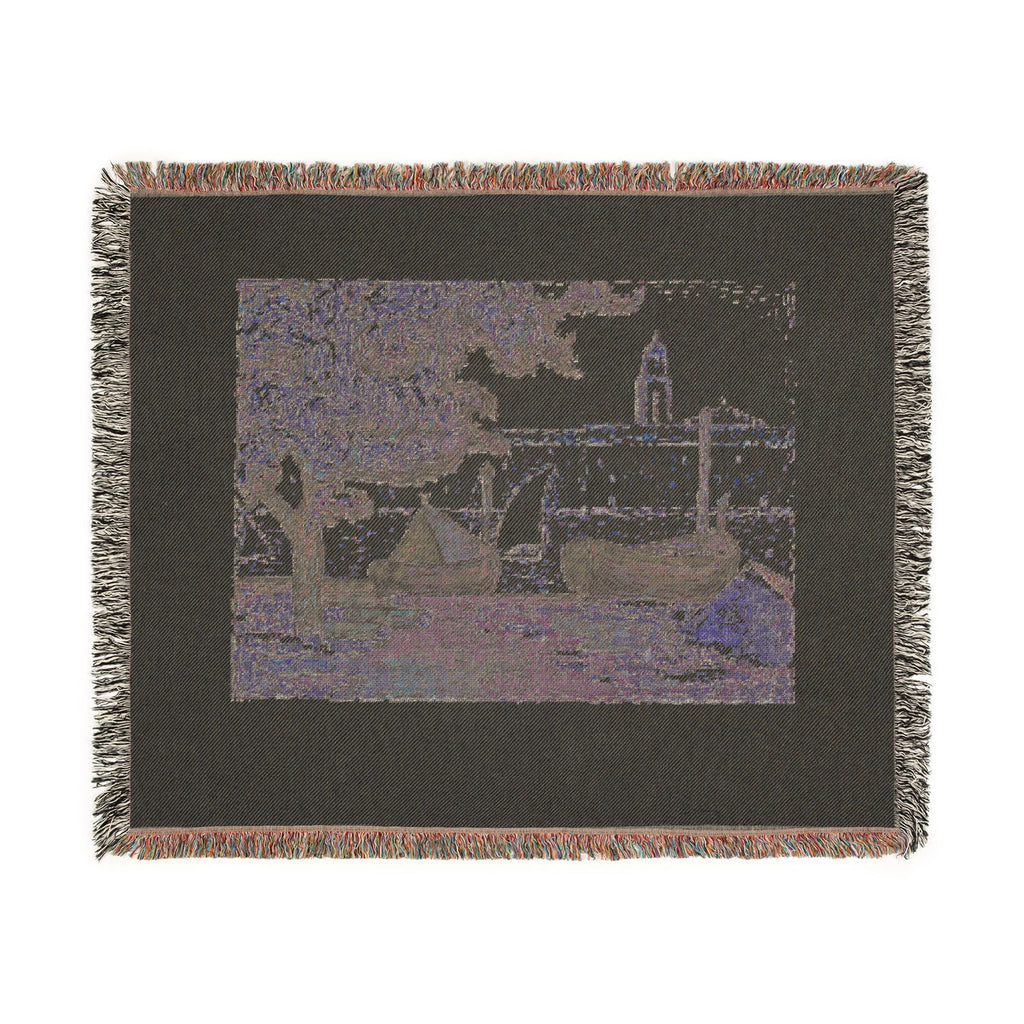 Paul Signac - The Port of St. Tropez II, from the seventh album of L'Estampe originale | Woven Tapestry Blanket