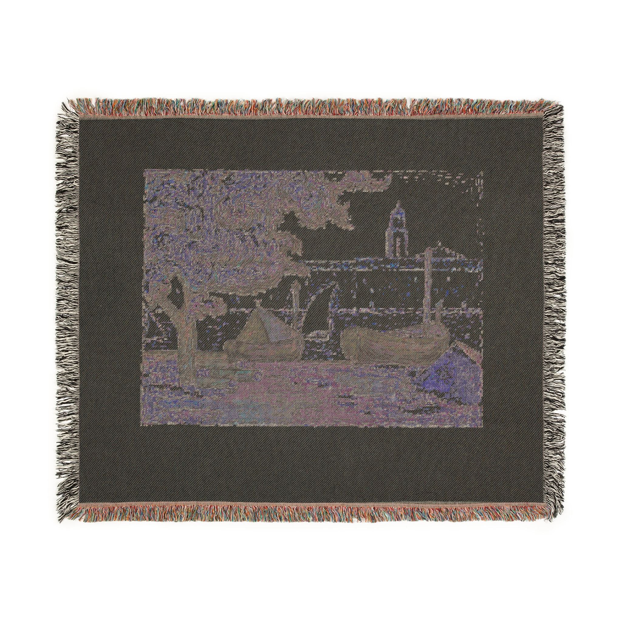 Paul Signac - The Port of St. Tropez II, from the seventh album of L'Estampe originale | Woven Tapestry Blanket
