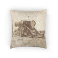 David Octavius Hill - The cannon 'Mons Meg' at Edinburgh Castle, and a private in the 2nd battalion of Royal Scots who g | Woven Pillow