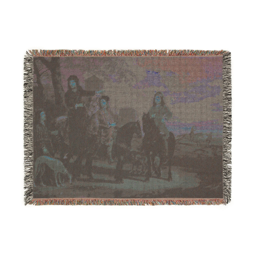 Equestrian Portrait of Cornelis (1639–1680) and Michiel Pompe van Meerdervoort (1638–1653) with Their Tutor and Coachman | Woven Tapestry Blanket