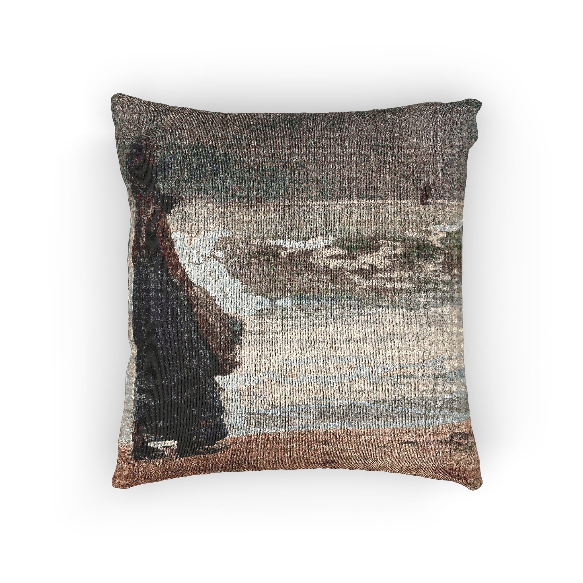 Winslow Homer - The Watcher, Tynemouth | Woven Pillow