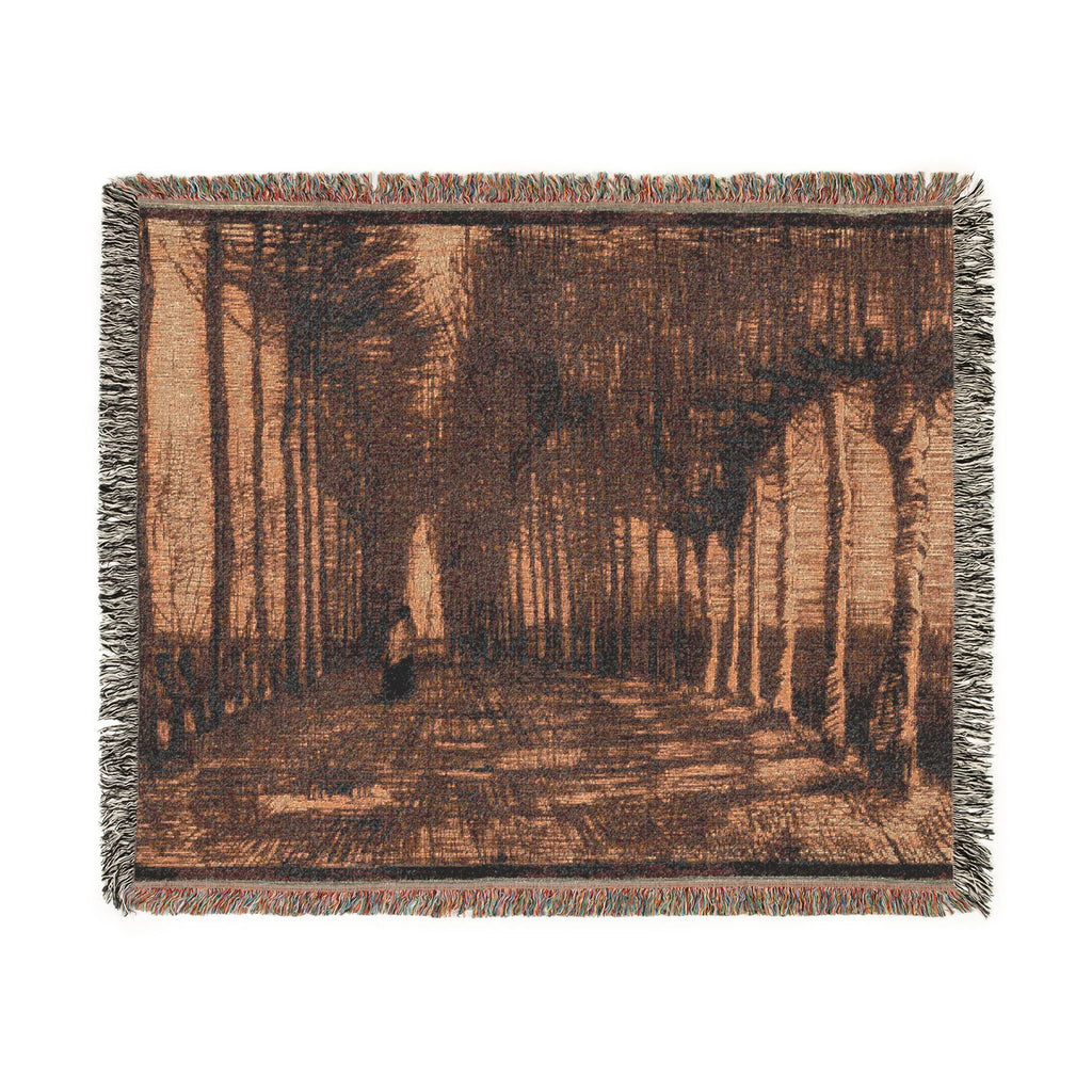 Vincent van Gogh - Avenue of Pollard Birches and Poplars | Woven Tapestry Blanket