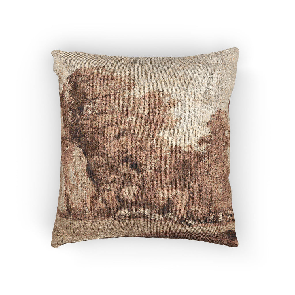 Claude Lorrain - A Rocky Hillside | Woven Pillow