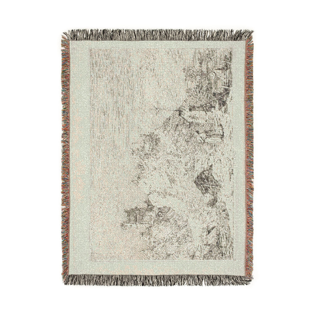 Canaletto - Landscape with the Pilgrim at Prayer, from Vedute | Woven Tapestry Blanket