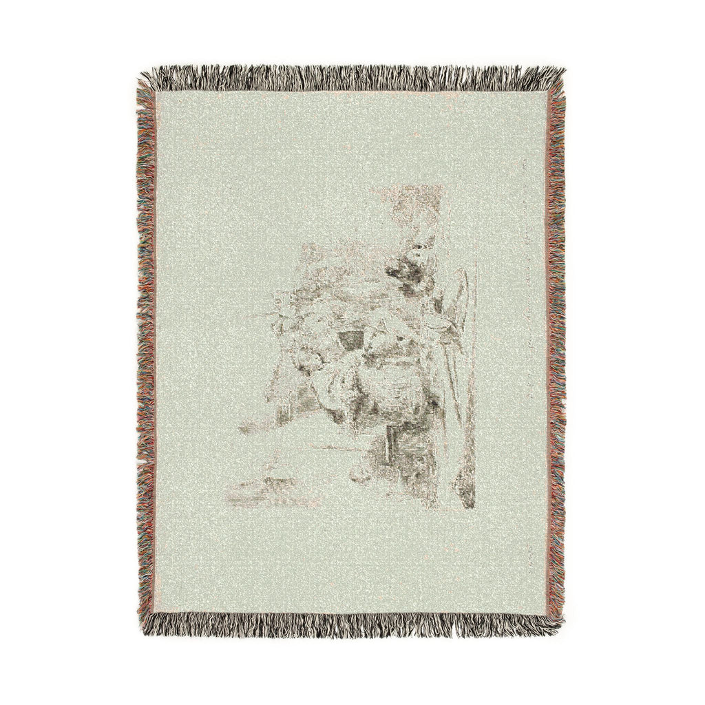 Giovanni Battista Tiepolo - Seated Youth Leaning Against an Urn, from Capricci | Woven Tapestry Blanket