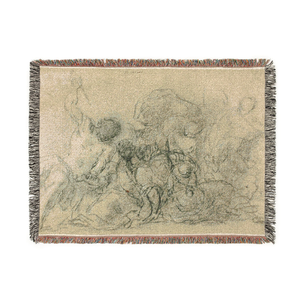 Circle of Titian - Massacre of the Innocents | Woven Tapestry Blanket