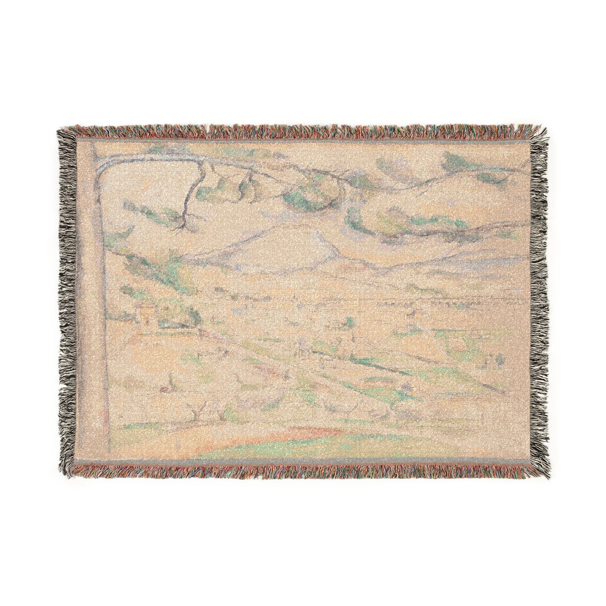 Paul Cezanne - Montagne Sainte-Victoire (The Arc Valley) | Woven Tapestry Blanket