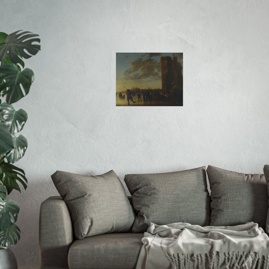 Schilderij, Aelbert Cuyp, met ruïne van Huis te Merwede (12091275046) | Fine Art Poster