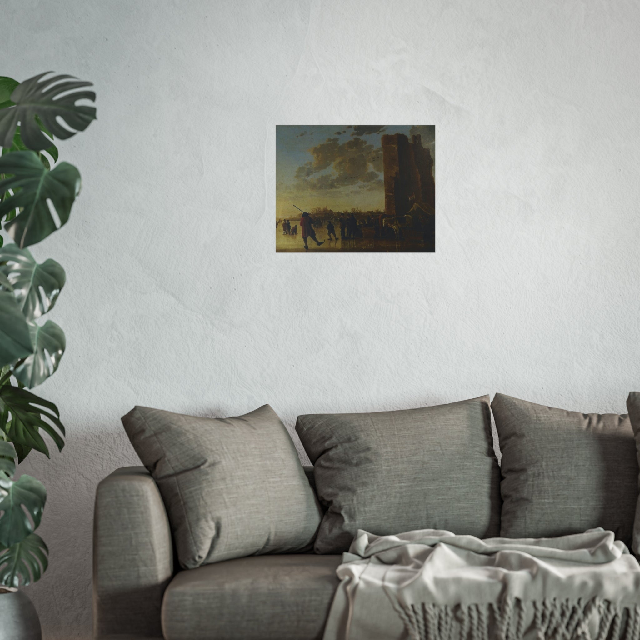 Schilderij, Aelbert Cuyp, met ruïne van Huis te Merwede (12091275046) | Fine Art Poster