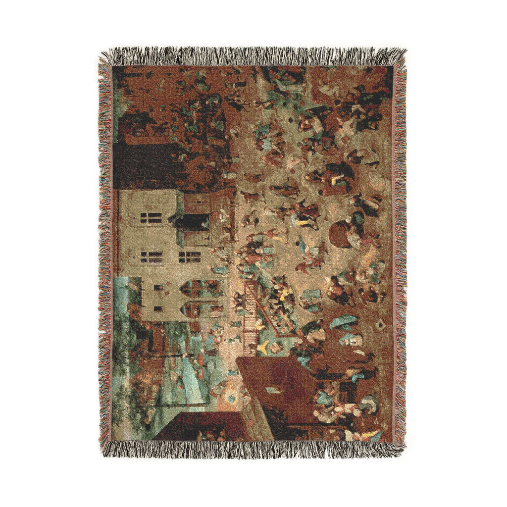 Pieter Bruegel the Elder - Children’s Games - Google Art Project | Woven Tapestry Blanket