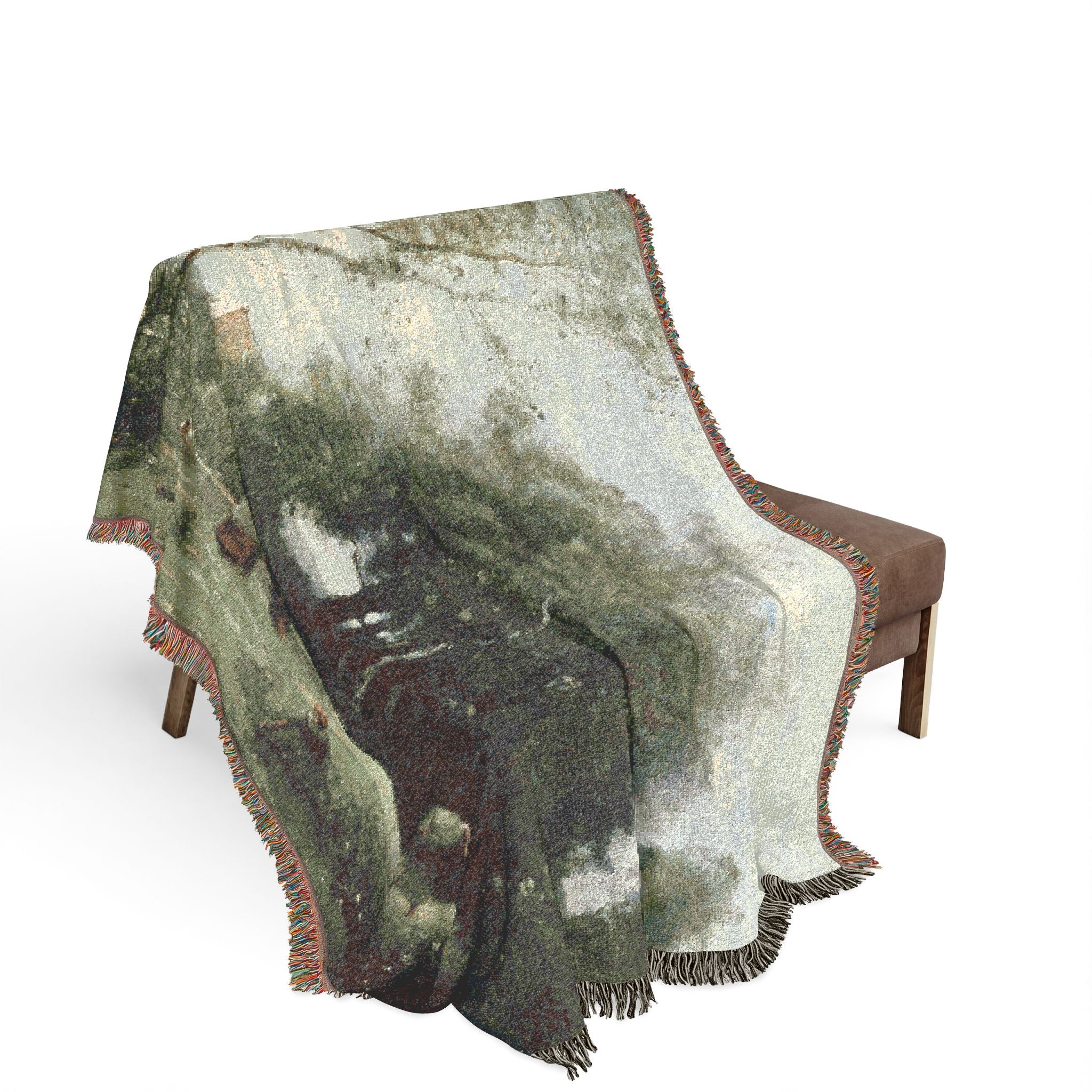 Arleux-Palluel, The Bridge of Trysts Camille Corot Tapestry Blanket