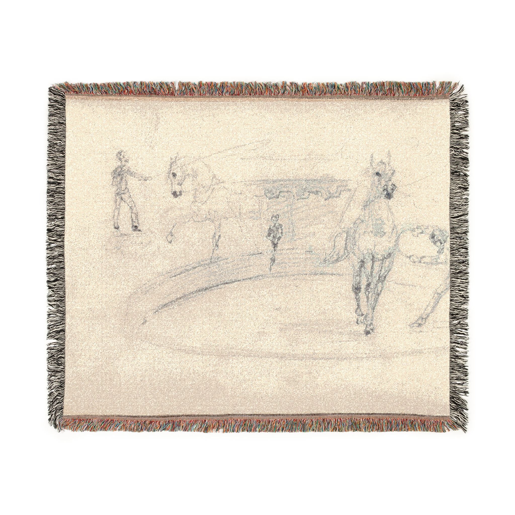 Henri de Toulouse-Lautrec - Sketchbook, 1880 | Woven Tapestry Blanket