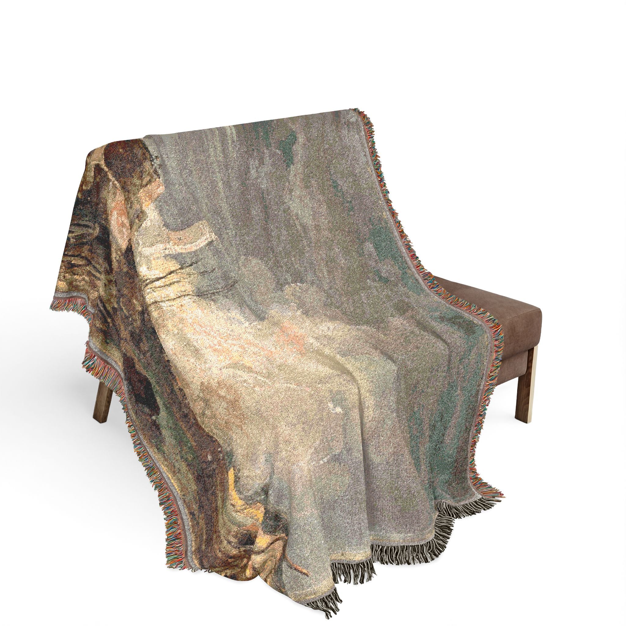 Fire in the Port Louis Gabriel Moreau Tapestry Blanket
