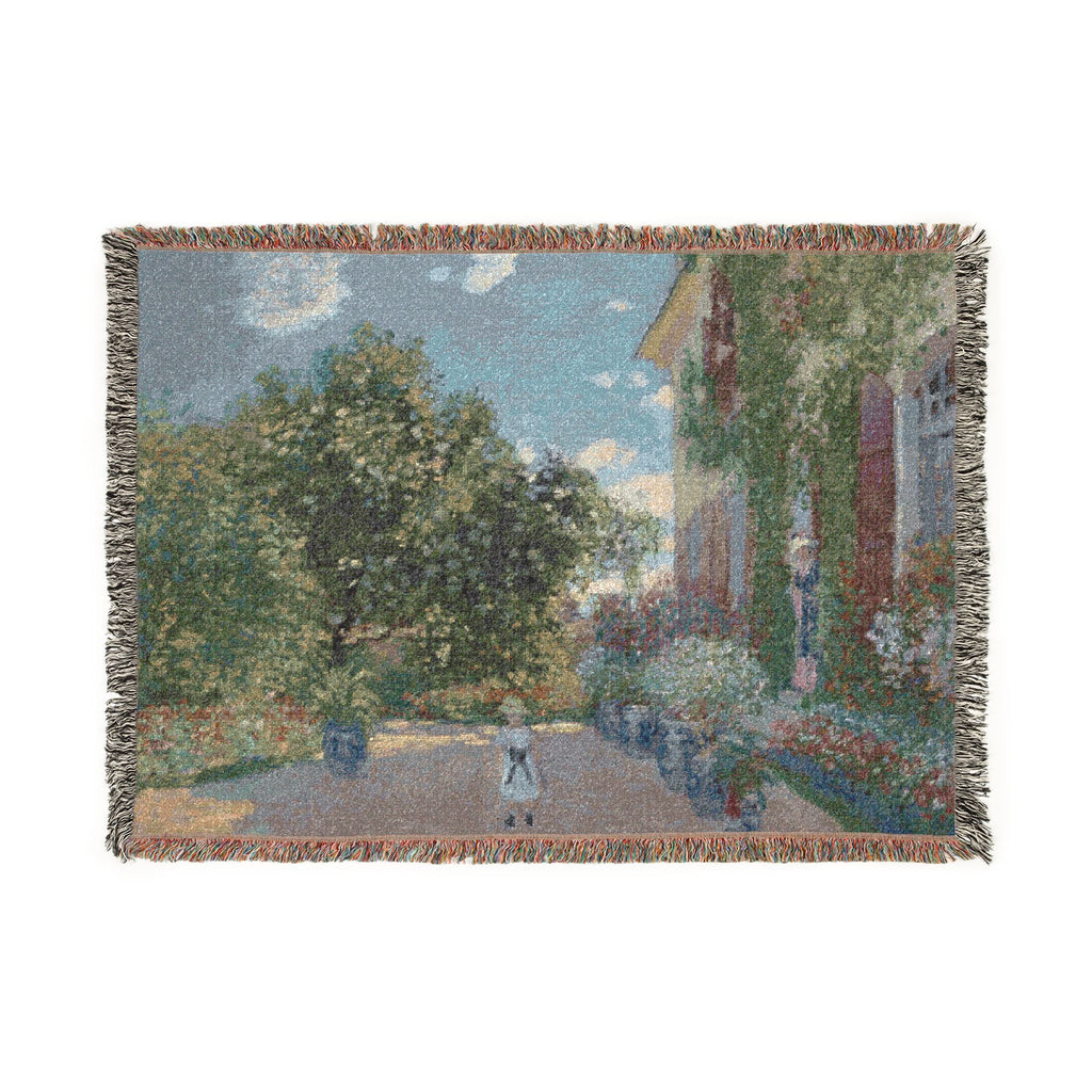 Claude Monet - The Artist's House at Argenteuil | Woven Tapestry Blanket