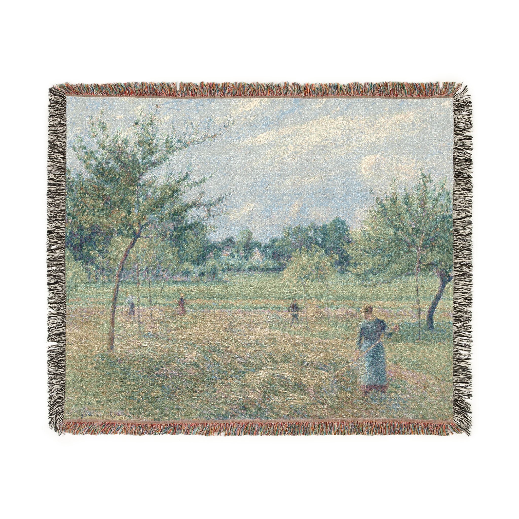 Haymaking at Éragny Camille Pissarro Tapestry Blanket