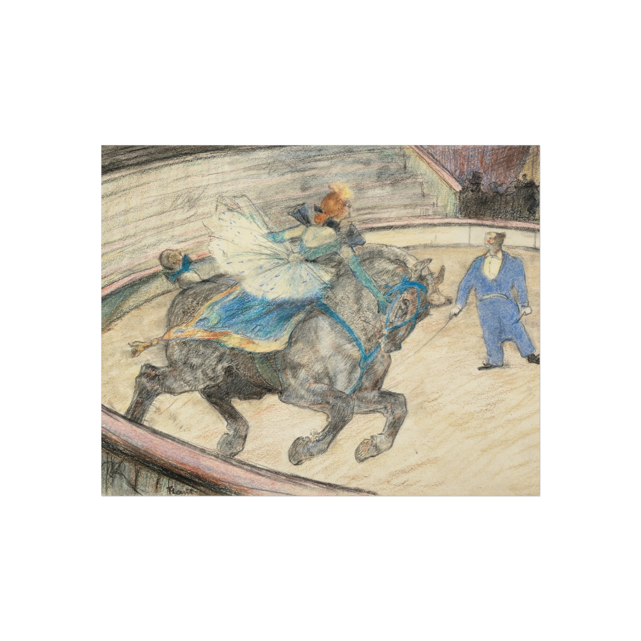 At the Circus: Work in the Ring Henri de Toulouse-Lautrec Fine Art Poster