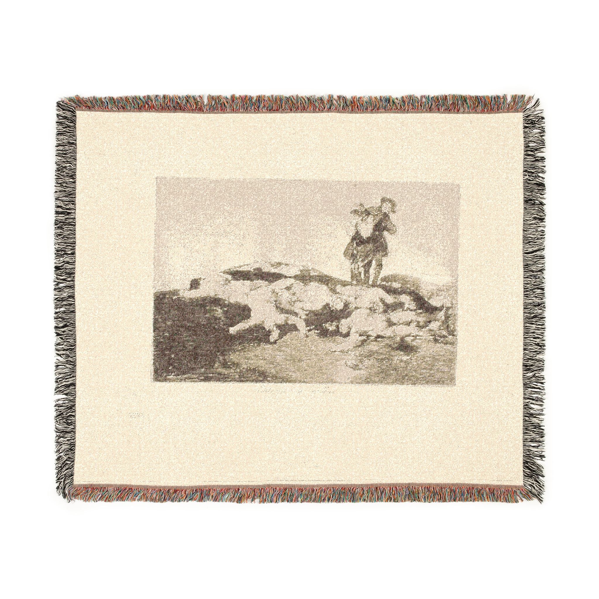 Francisco José de Goya y Lucientes - Bury them and keep quiet, plate 18 from The Disasters of War | Woven Tapestry Blanket