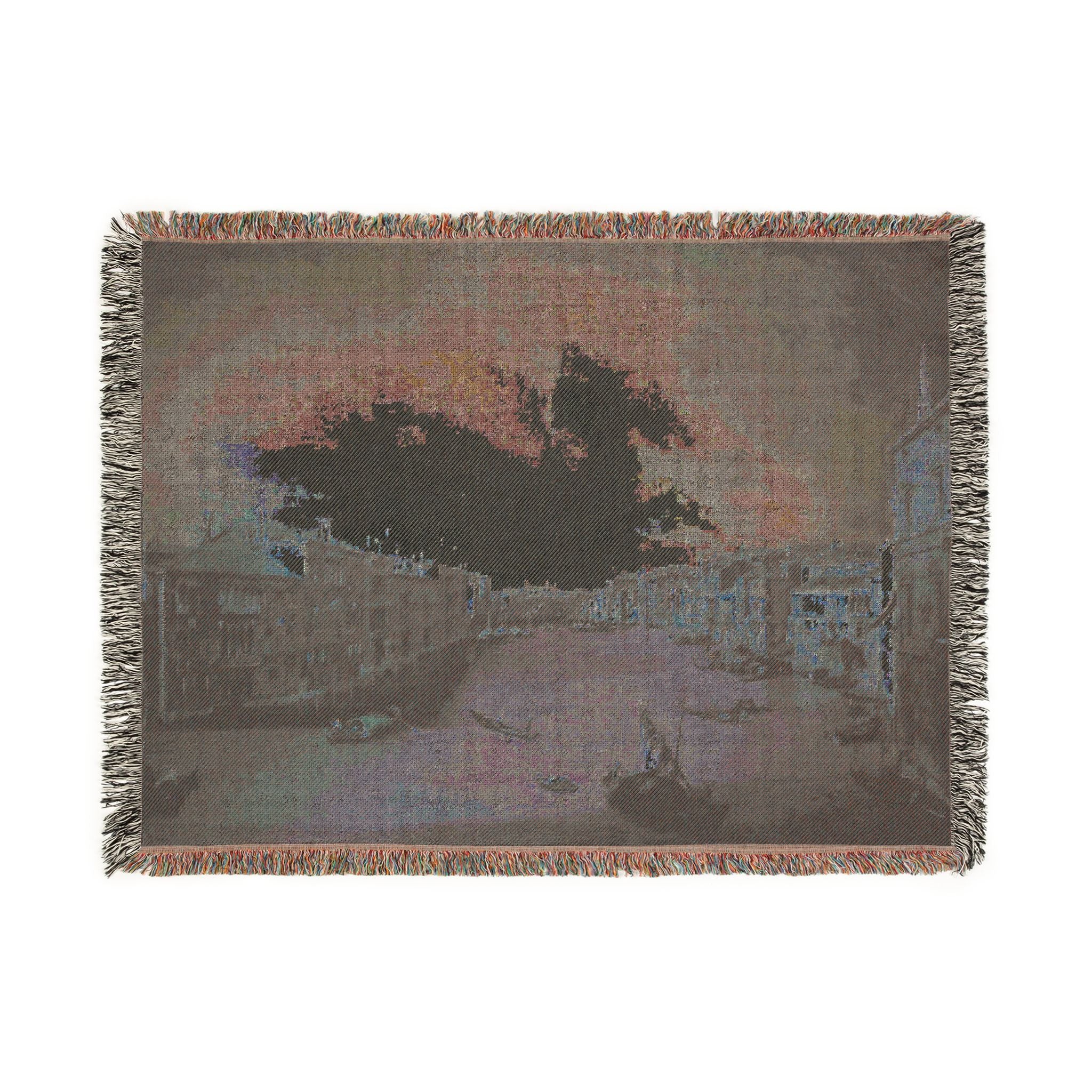 Ca' Rezzonico - Canal Grande da Palazzo Balbi a Rialto C.1722 - Canaletto | Woven Tapestry Blanket