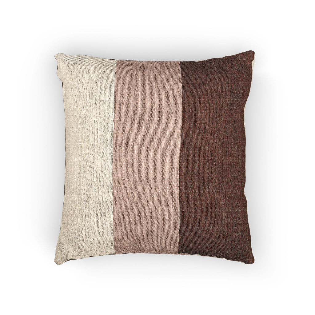 Clay Color Block Woven Pillow