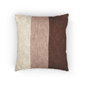 Clay Color Block Woven Pillow
