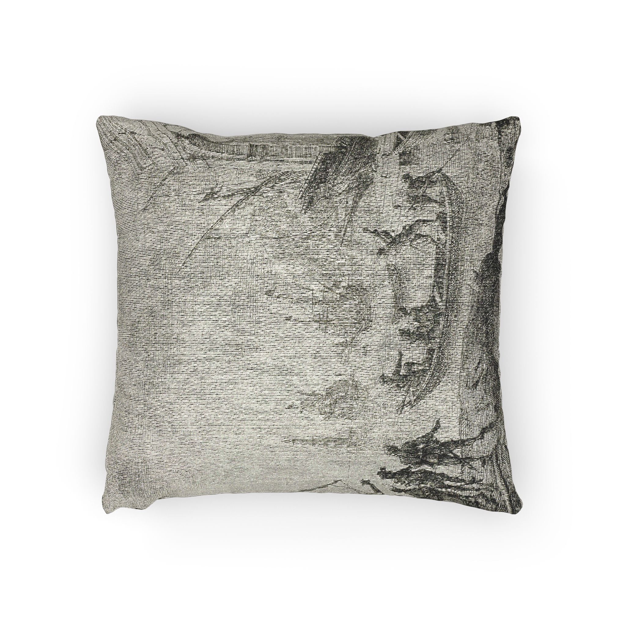 Claude Lorrain - Harbor Scene with a Lighthouse | Woven Pillow