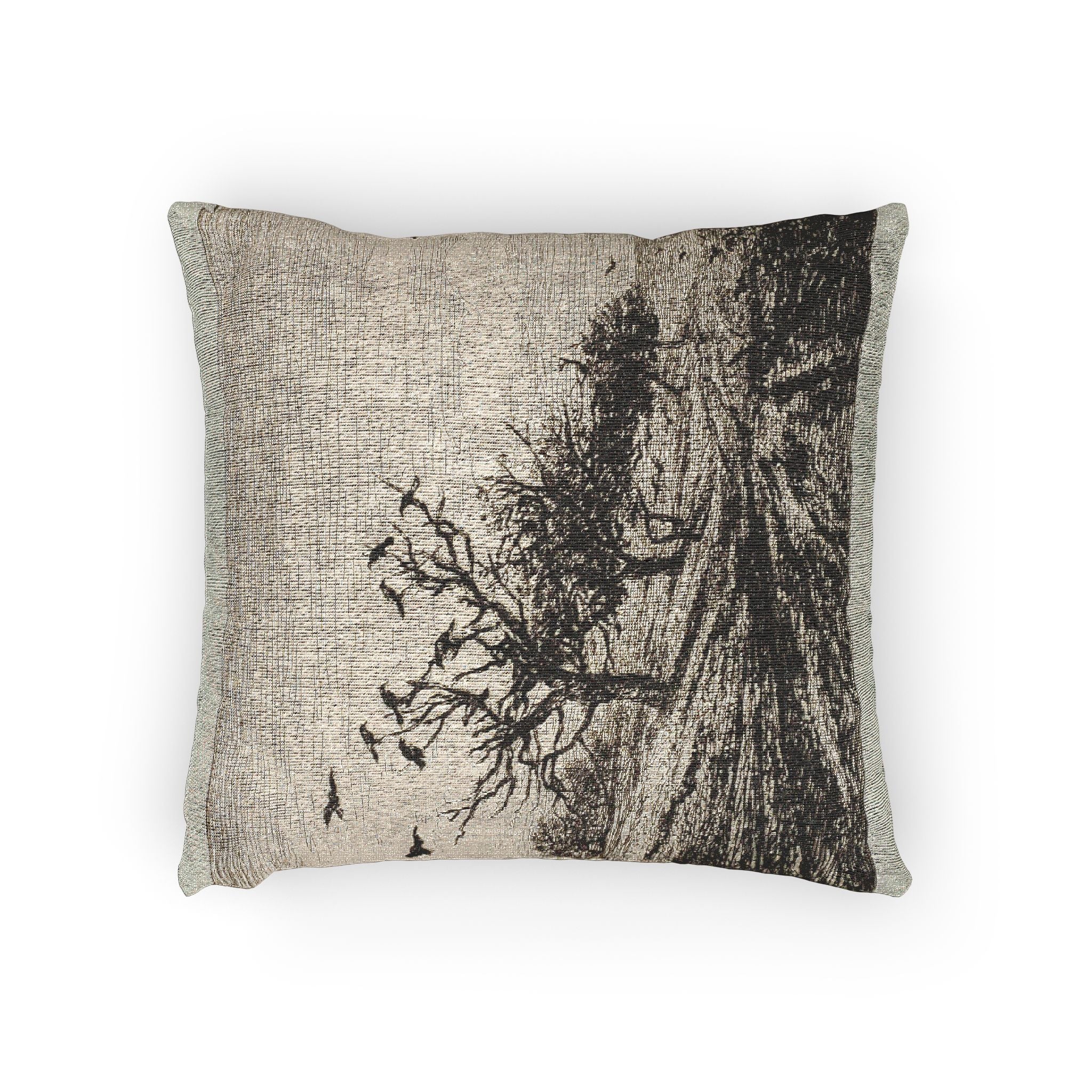 Charles François Daubigny - Crows in a Tree | Woven Pillow