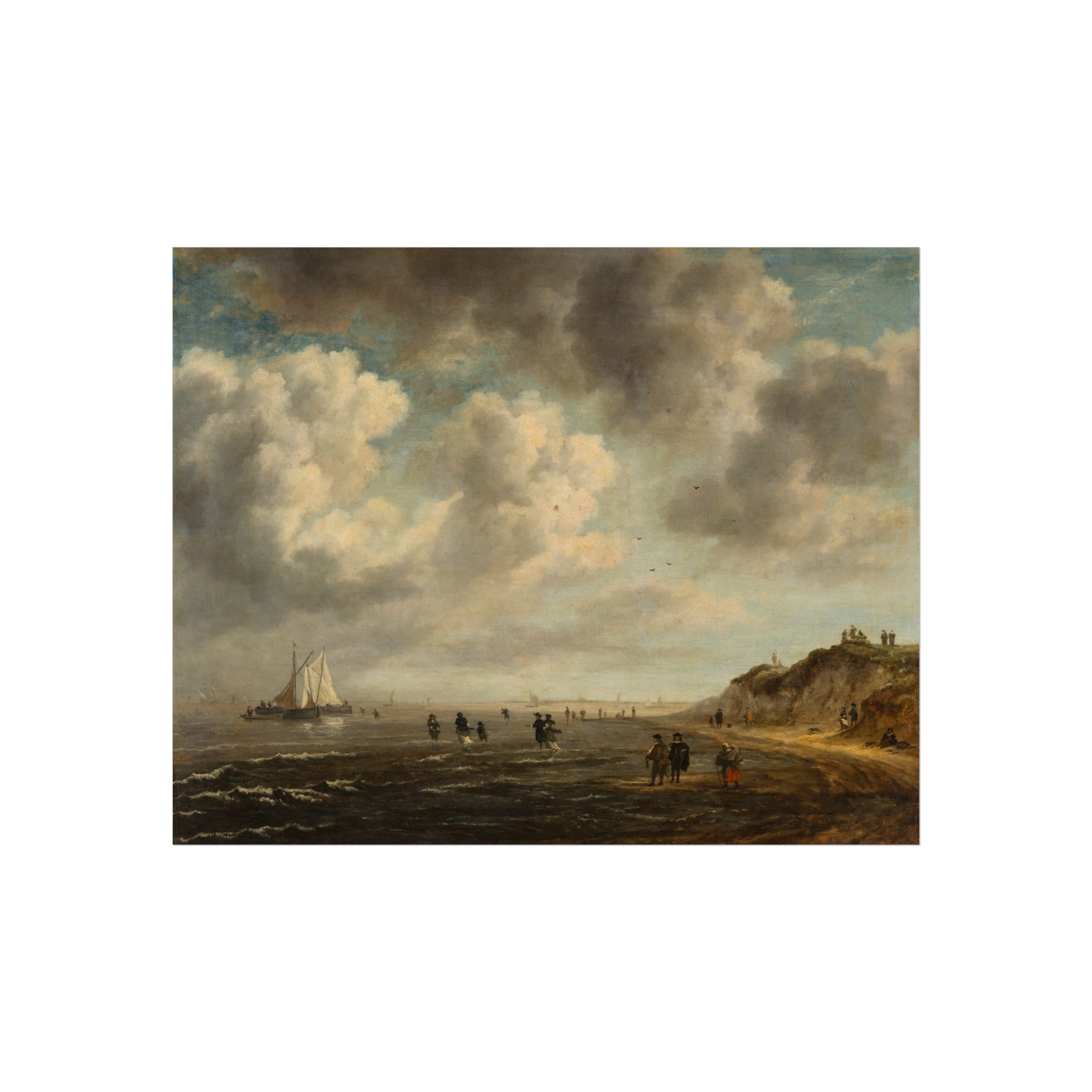 Naar Jacob van Ruisdael - Beach View - 154 - Mauritshuis | Fine Art Poster