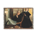 Hilaire Germain Edgar Degas - Henri Degas and His Niece Lucie Degas (The Artist's Uncle and Cousin) | Woven Tapestry Blanket