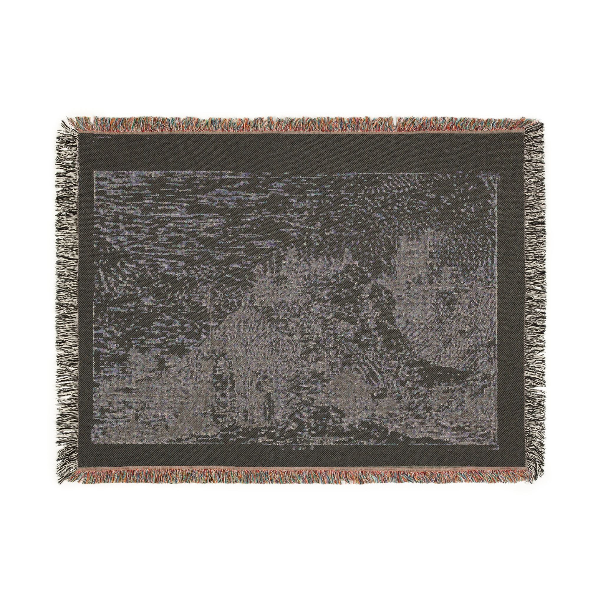 Canaletto - Landscape with the Pilgrim at Prayer, from Vedute | Woven Tapestry Blanket