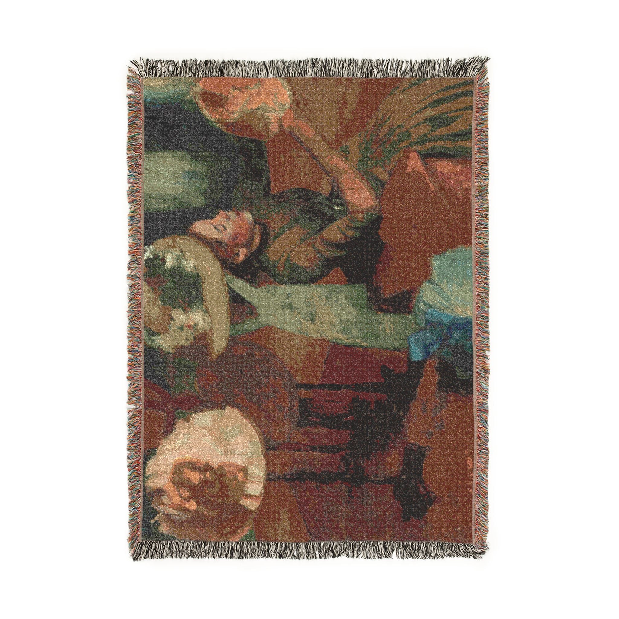 Hilaire Germain Edgar Degas - The Millinery Shop | Woven Tapestry Blanket