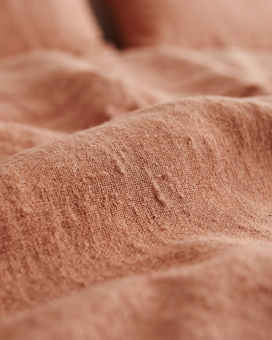 Stonewashed Linen Sheet Set — Light Salmon