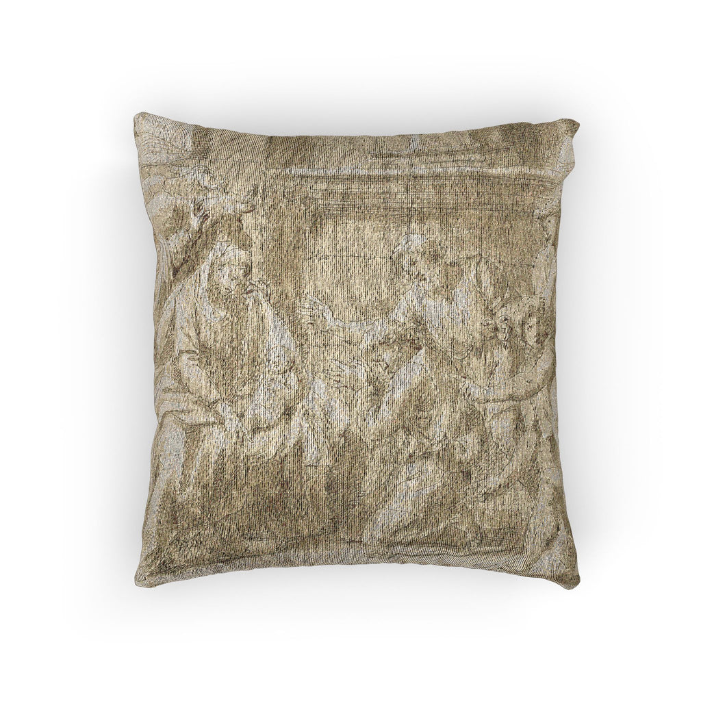 Nicolas Poussin - Adoration of the Shepherds | Woven Pillow