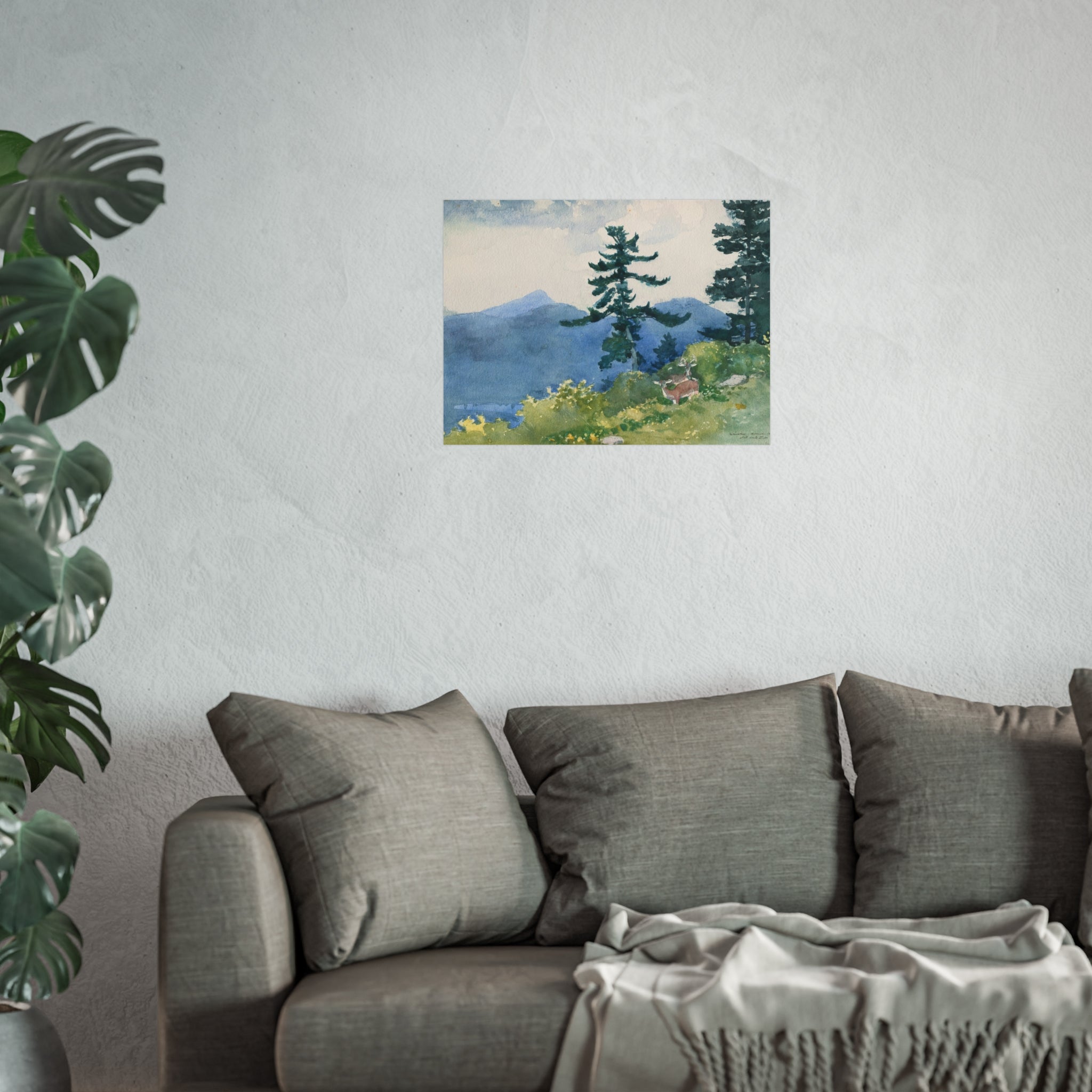 Winslow Homer - North Woods Club, Adirondacks (The Interrupted Tete-a-Tete) | Fine Art Poster