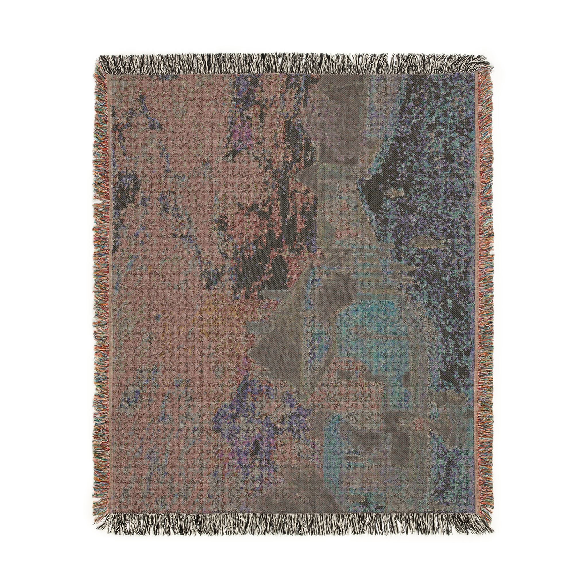 Alfred Sisley - Street in Moret | Woven Tapestry Blanket