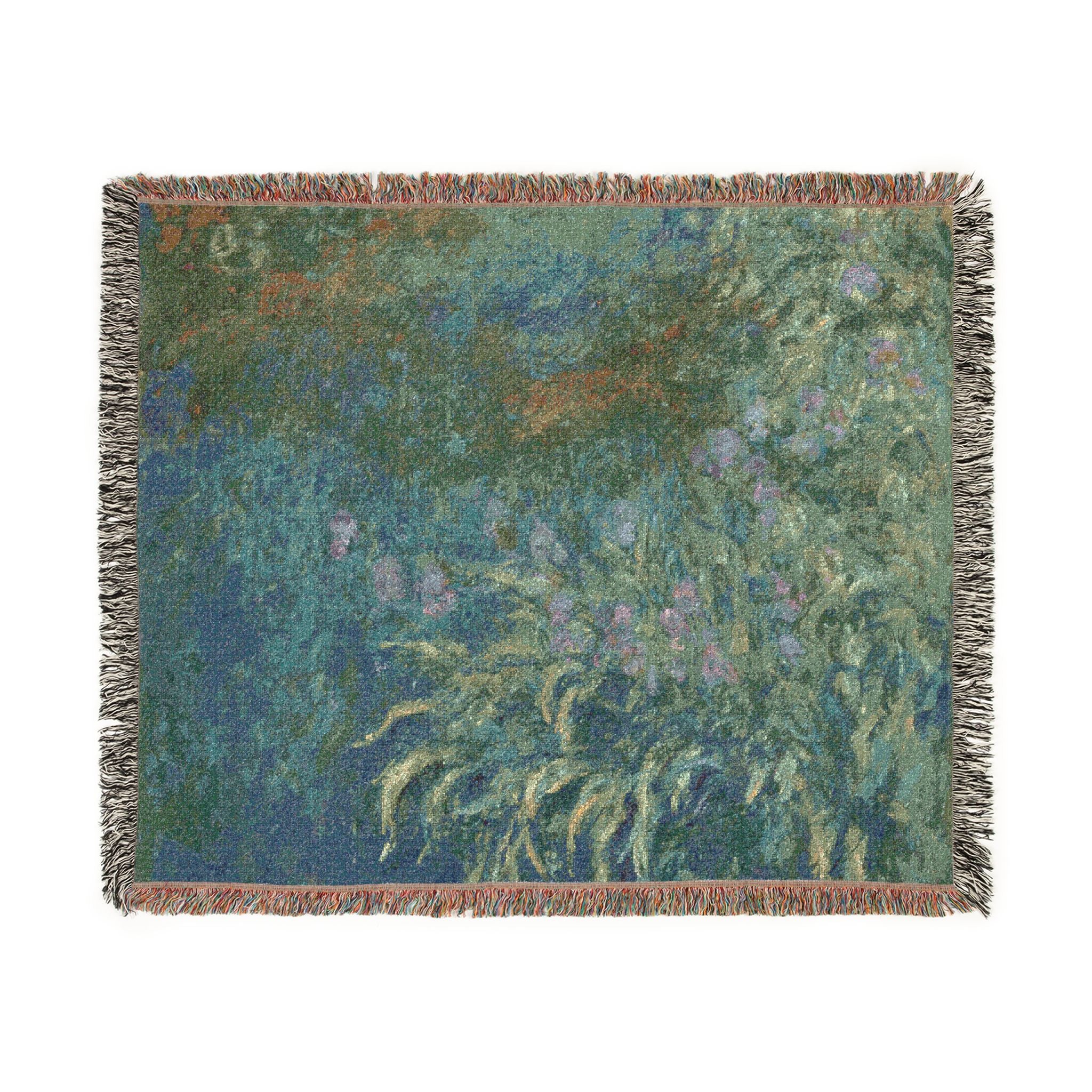 Irises Claude Monet Tapestry Blanket
