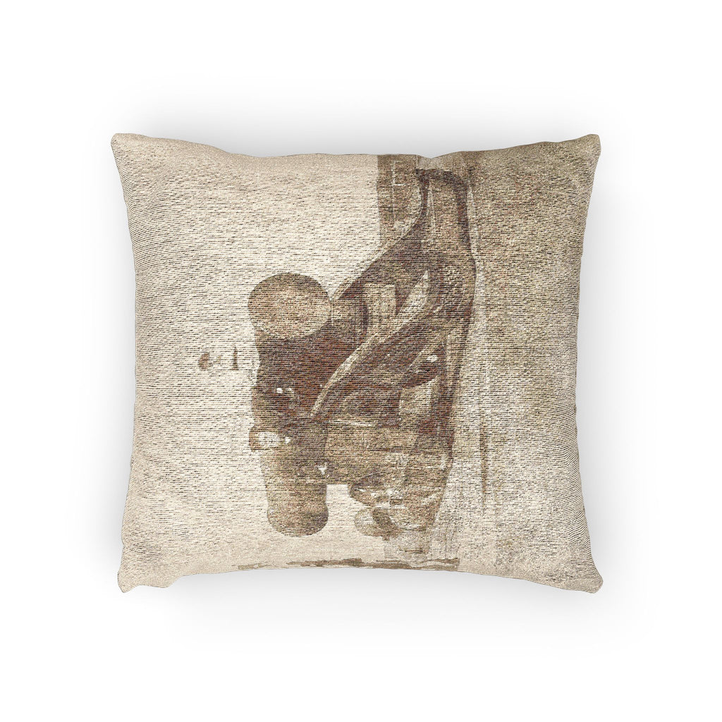 David Octavius Hill - The cannon 'Mons Meg' at Edinburgh Castle, and a private in the 2nd battalion of Royal Scots who g | Woven Pillow