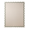 Ivory Scalloped Flatweave Rug