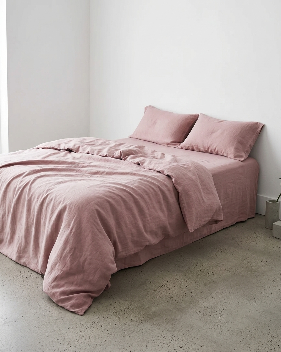 Stonewashed Linen Sheet Set — Dust Storm